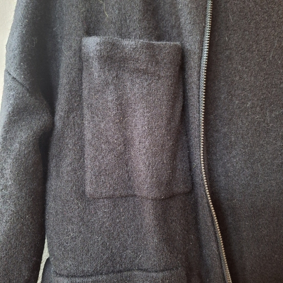 Cos Womens 100% Wool Full Zip Oversized Jacket Black Size XS - Picture 5 of 7